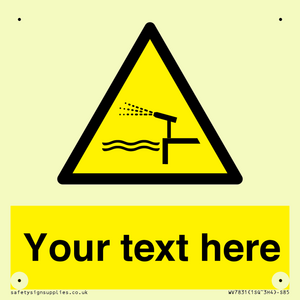 Custom warning water cannon